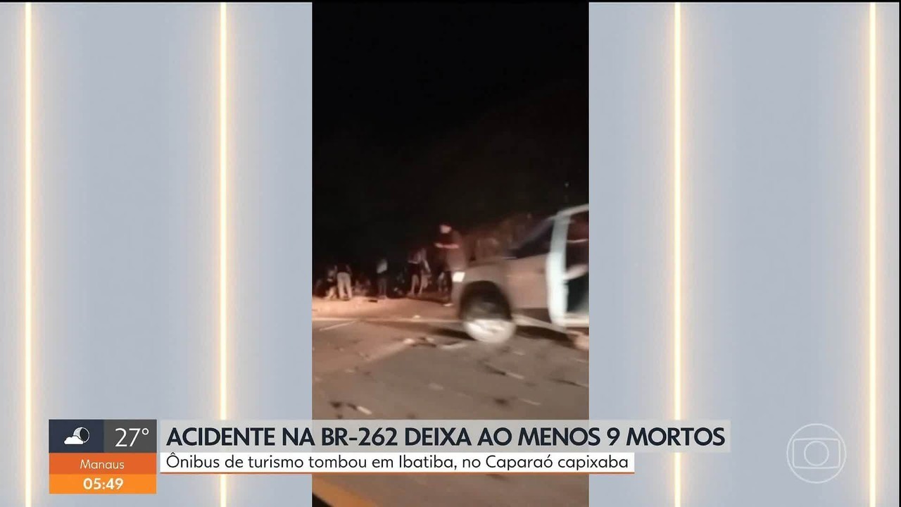 Acidente com ônibus deixa 3 mortos e 44 feridos na BR-262 no Espírito Santo