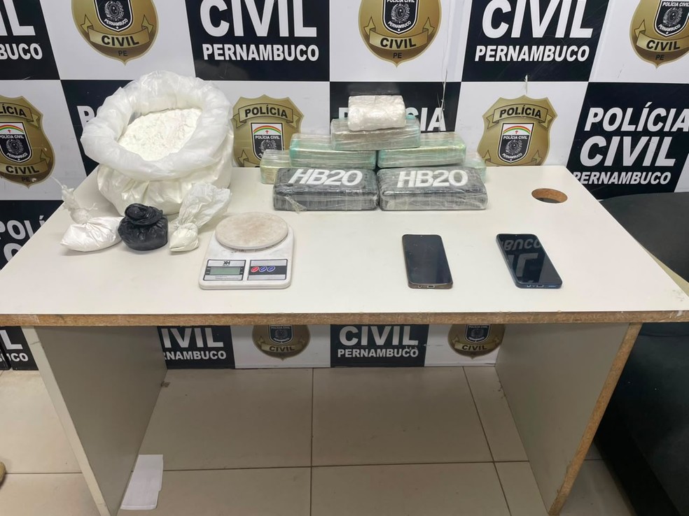 Drogas apreendidas na operação Impacto em Ouricuri — Foto: Divulgação/ PCPE