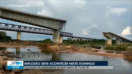 Implosão do que restou da ponte JK deve ocorrer nesta semana; saiba mais