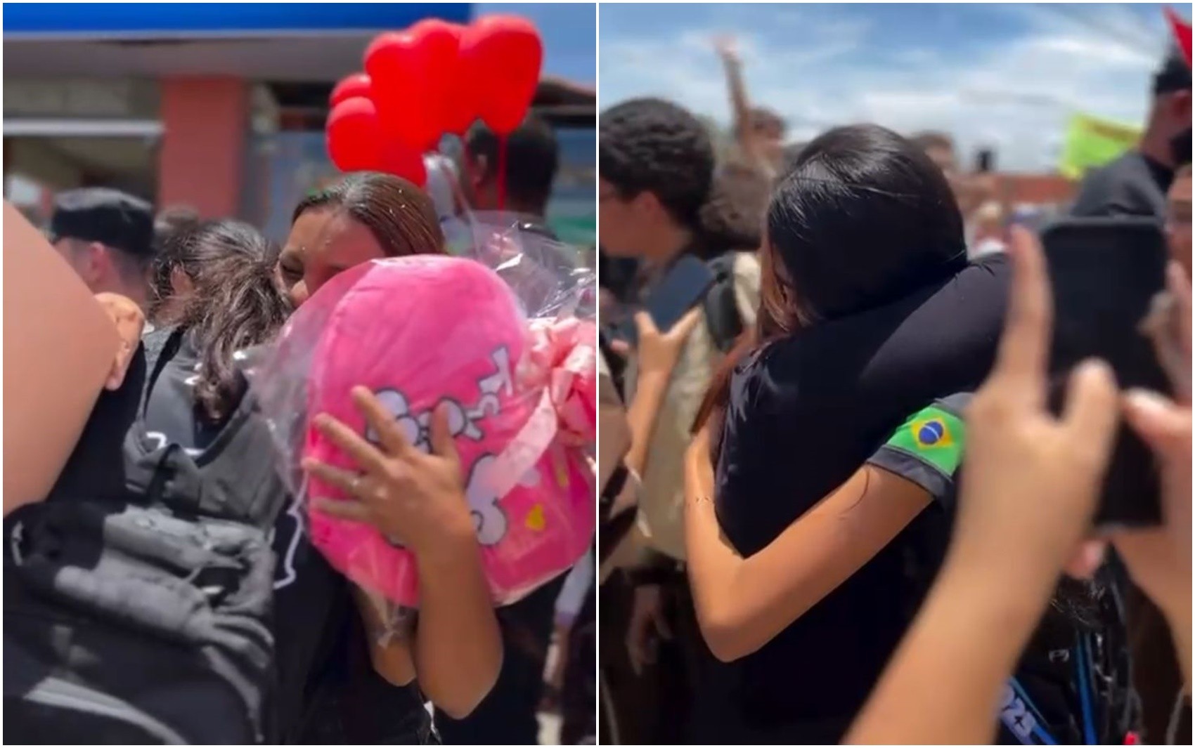 Pais se emocionam ao buscar os filhos pela última vez em escola de ensino médio, em Goiás; vídeo