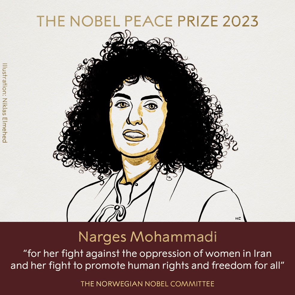 Ganhadora do prêmio Nobel — Foto: Reprodução/Twitter