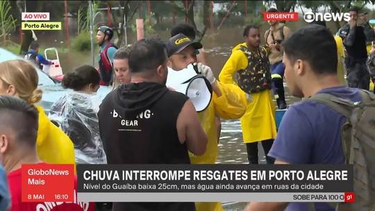 Chuva interrompe resgates em Porto Alegre; número de mortos sobe para 100 - Programa: GloboNews Mais 