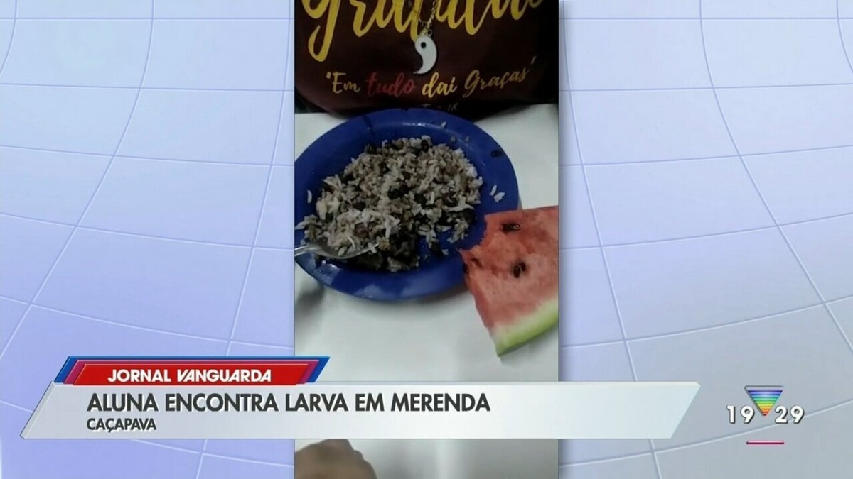 Aluna encontra larva em merenda em Caçapava