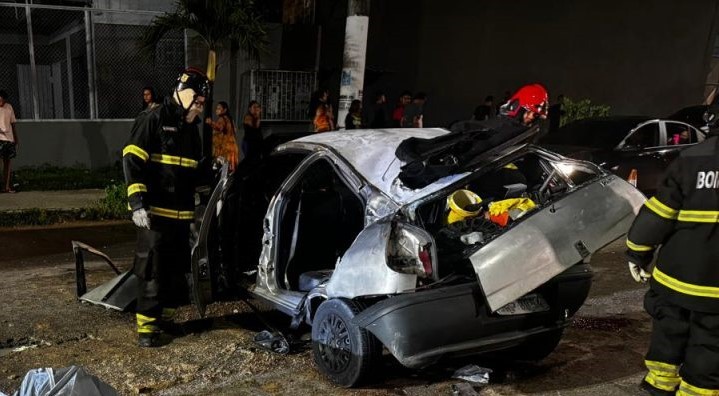 Homem morre e duas pessoas ficam feridas em grave acidente na Zona Norte de Manaus