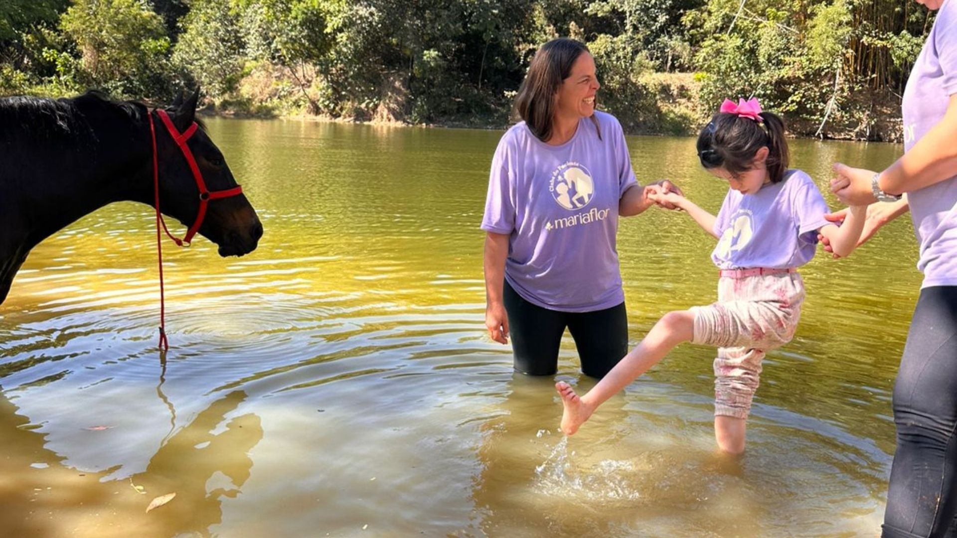 Menina de 12 anos recebe visita de cavalo para sessão de equoterapia em hospital: 'Humanização do cuidado', diz mãe