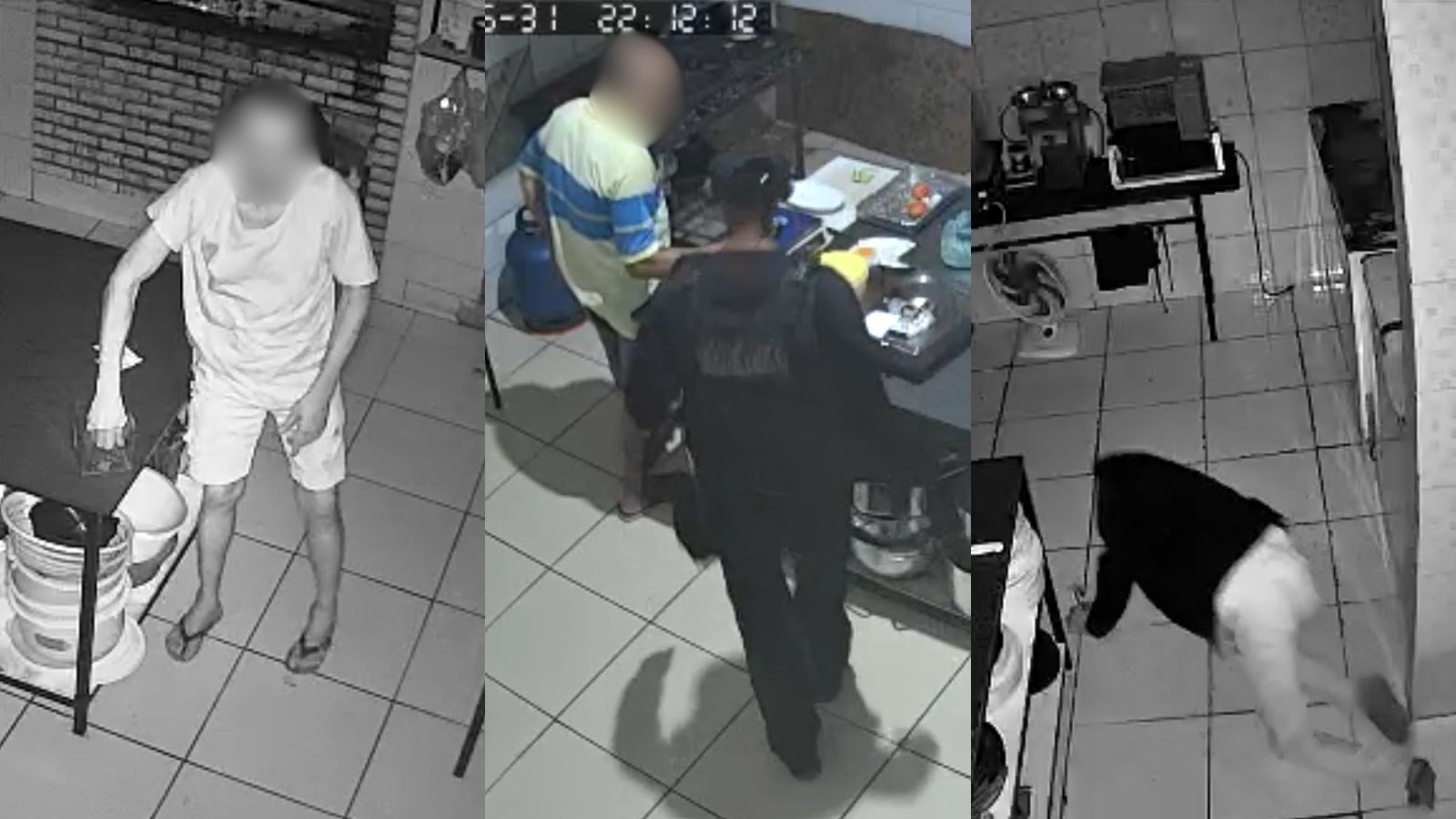 Suspeito de furto volta a ser preso após crime em churrascaria onde se apresentava como segurança; vídeo