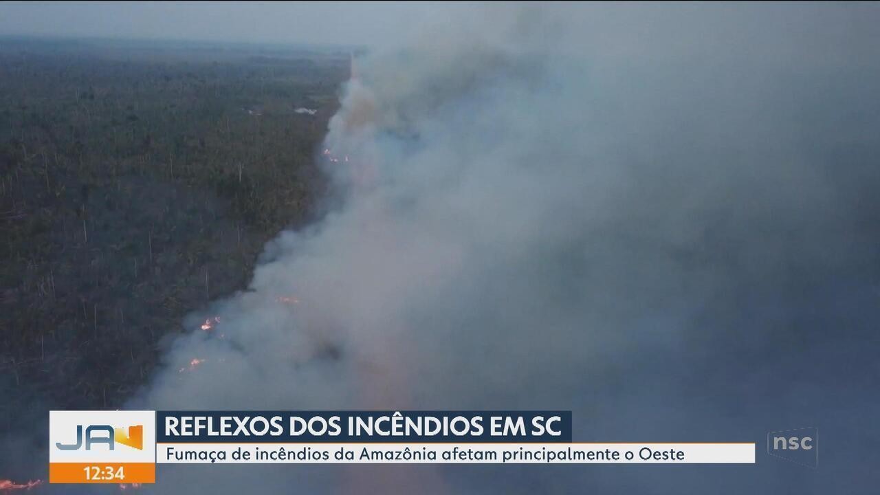 Fumaça de queimadas da Amazônia volta a impactar SC e afeta qualidade ...