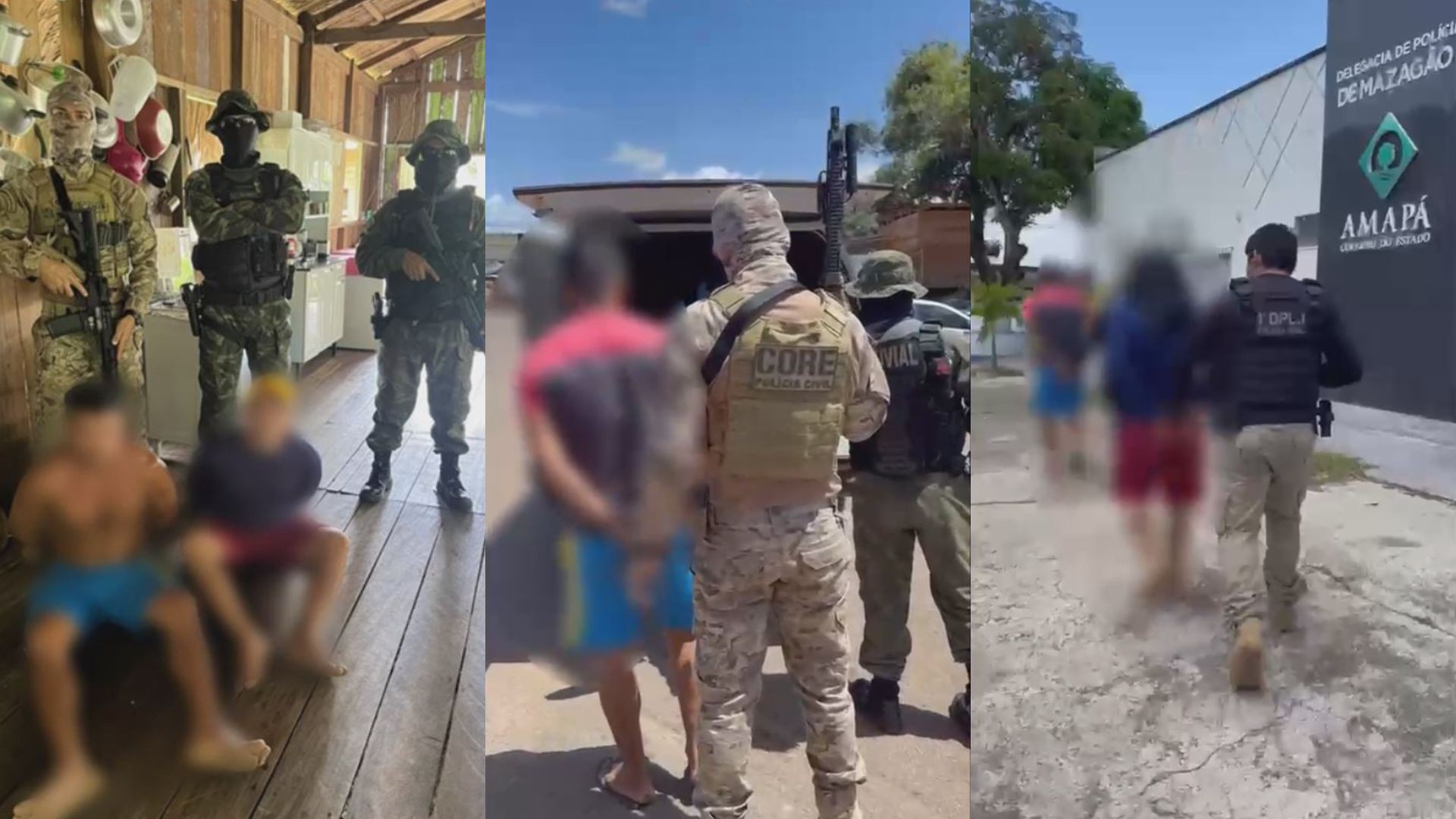 Suspeitos de matar e jogar corpo de homem em rio são presos em comunidade de Mazagão, no AP