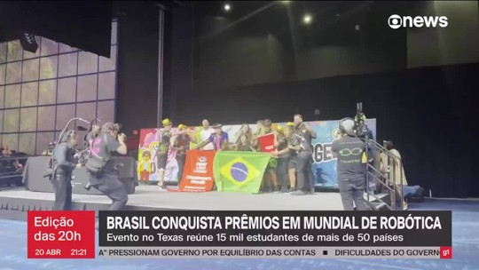 Estudantes brasileiros conquistam vitória inédita no maior torneio de robótica do mundo - Programa: Jornal GloboNews 