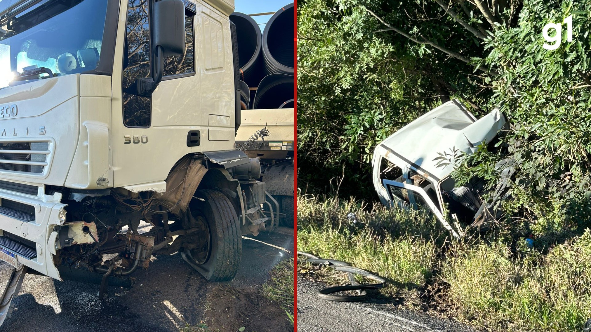 Homem morre após carro ser arremessado contra árvore em colisão na BR-158, em Cruz Alta