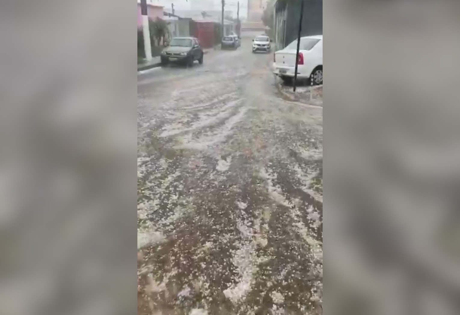 Chuva de granizo e vento causam estragos em escola e interrompem aulas no TO; VÍDEO