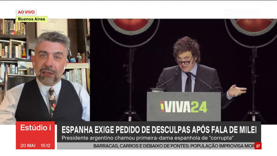 Javier Milei diz que Pedro Sánchez da Espanha é 'incompetente, mentiroso e covarde' - Programa: Estúdio i 