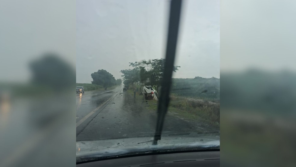 Motorista se envolve em acidente na SP-461em Votuporanga (SP) — Foto: Reprodução / Votunews