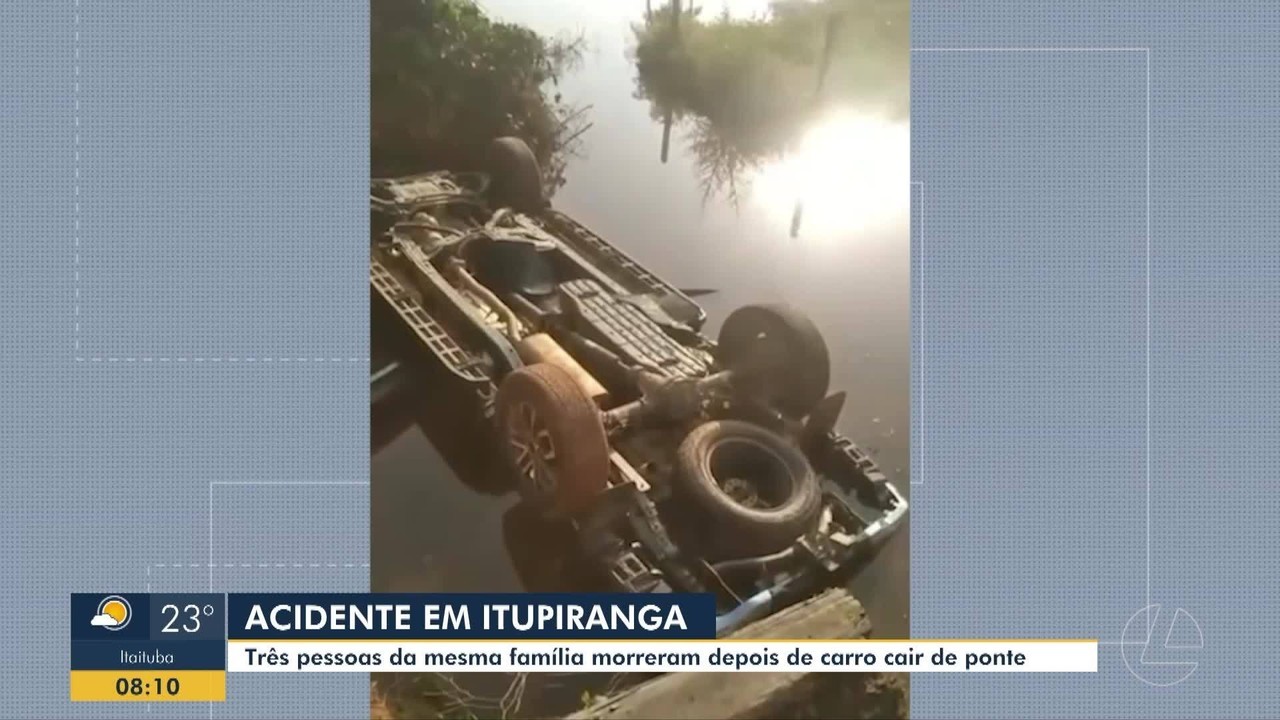 Casal e filho morrem após carro cair de ponte no sudeste do Pará