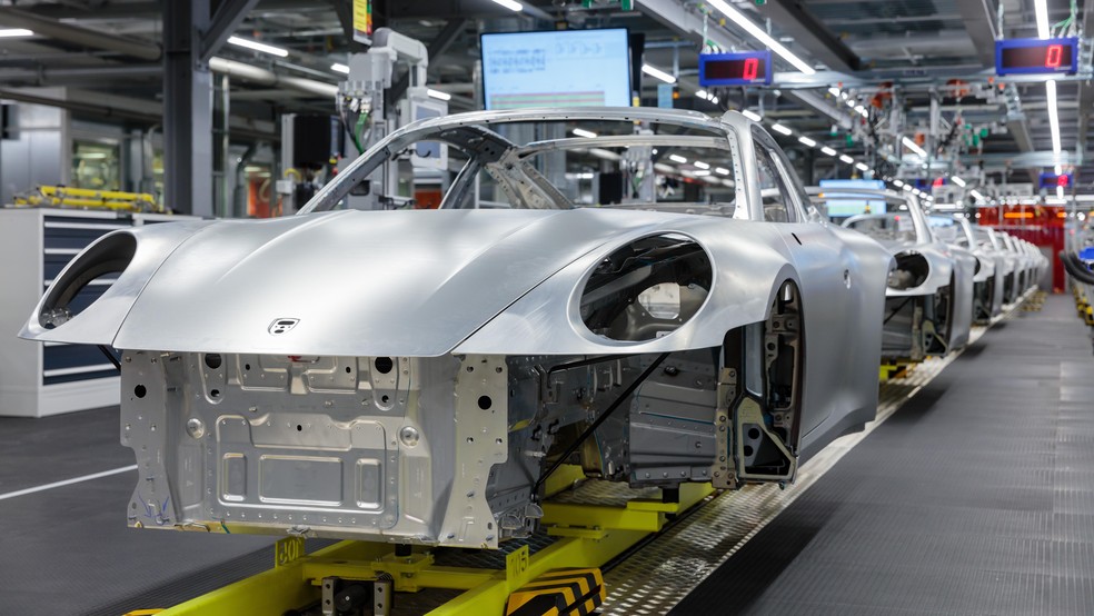 Fábrica da Porsche em Zuffenhausen, Alemanha — Foto: Divulgação / Porsche