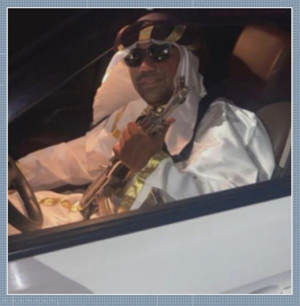Roupas de sheik e arma dourada, traficante da Ilha do Governador é  procurado por comandar extorsão a motoristas de aplicativo | G1