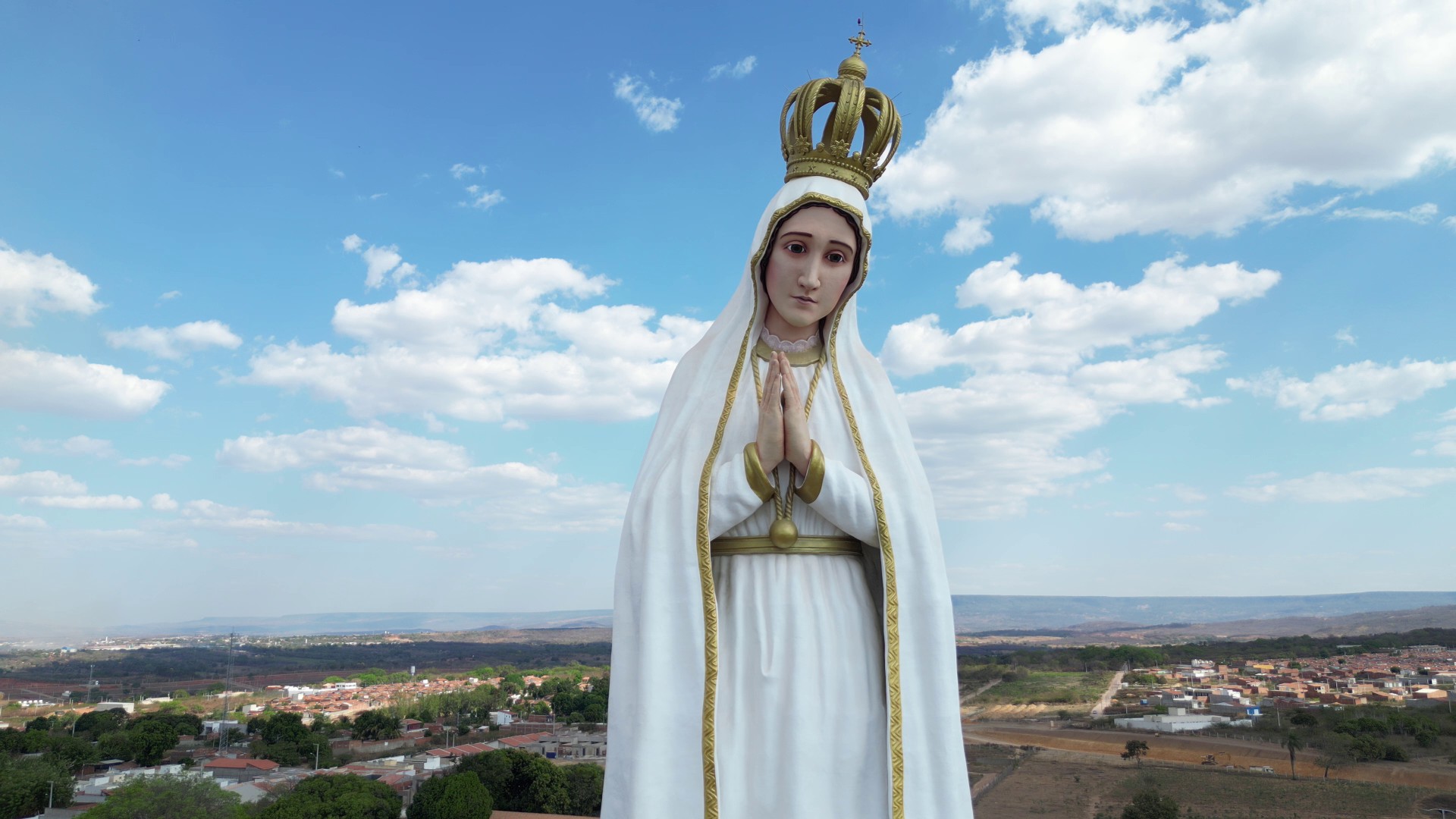 Vídeo: com 54 metros, monumento a Nossa Senhora de Fátima será inaugurado no Crato; veja detalhes