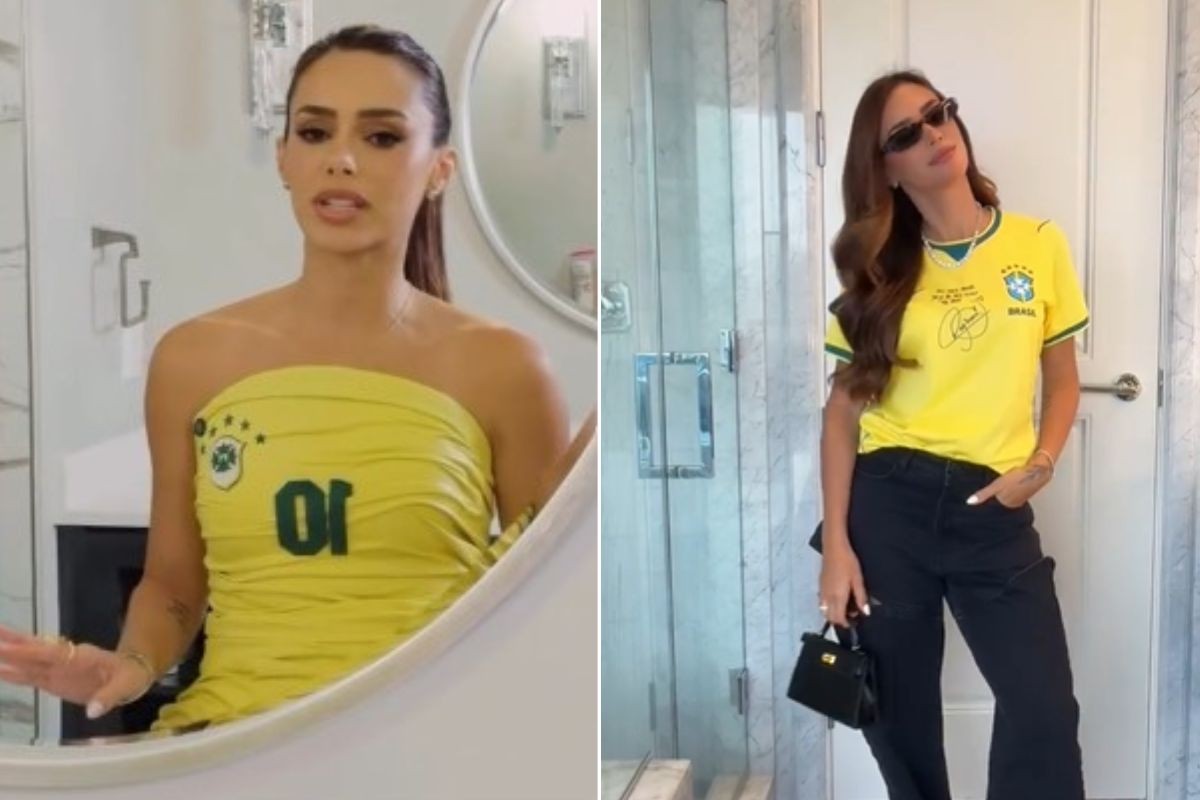 Bruna Biancardi mostra looks para o jogo do Brasil contra o Japão; VEJA