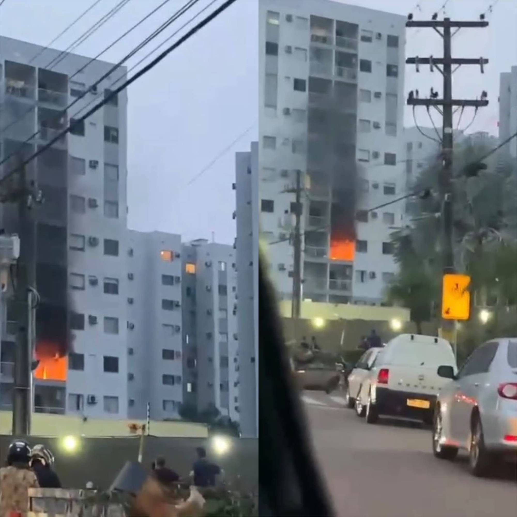 VÍDEO: Incêndio atinge apartamento na zona Norte de Porto Velho