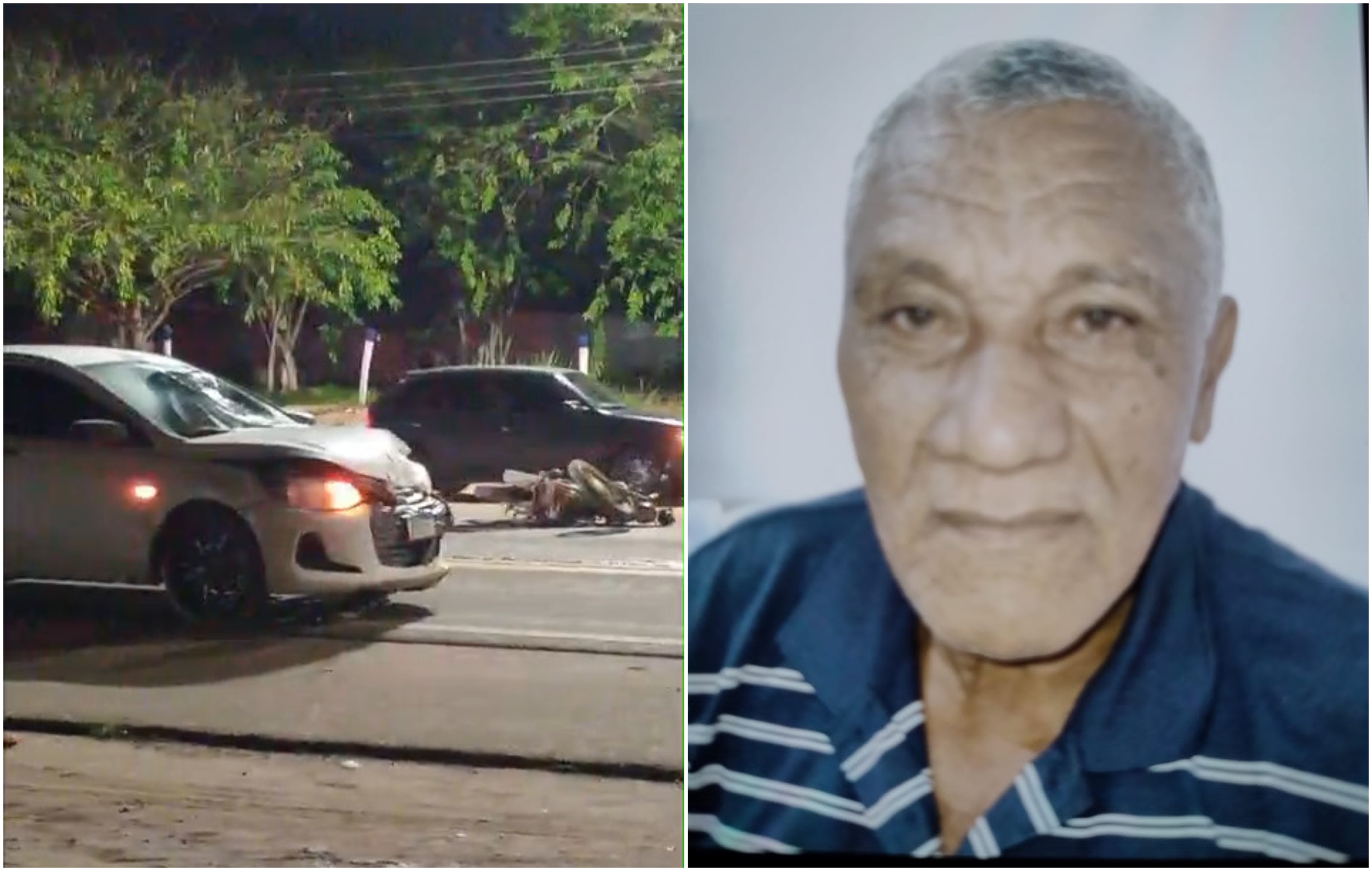Aposentado morre após colisão frontal entre moto e carro na BR-174, em Mucajaí