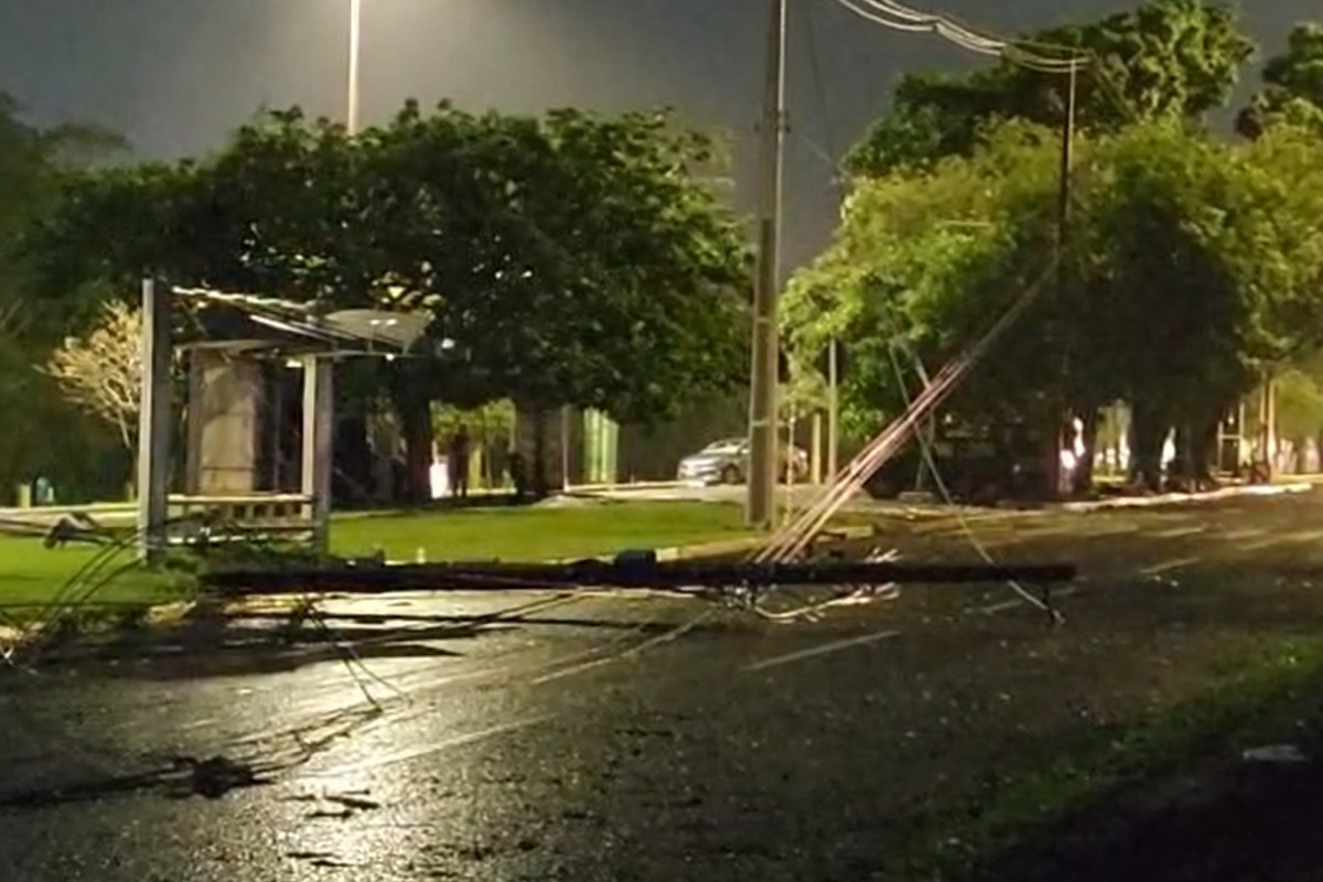 Parque das Nações é interditado após temporal com ventos de 50 Km/h em Campo Grande