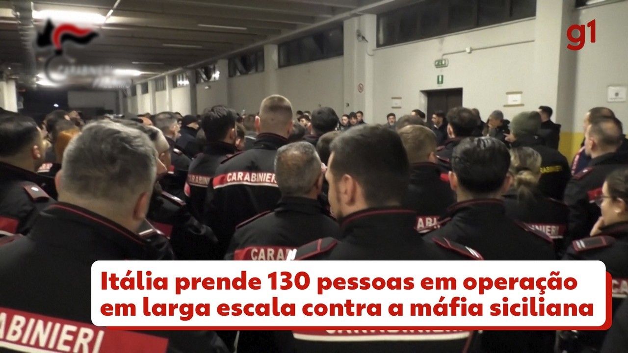 Itália prende 130 pessoas em operação em larga escala contra a máfia siciliana