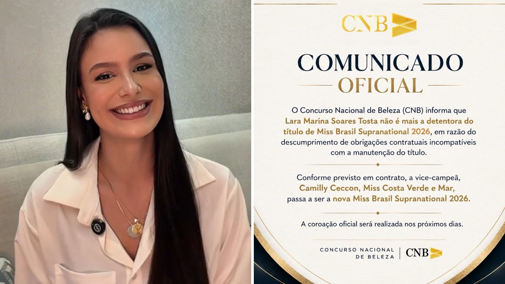 Lara Marina perde título de miss após anunciar gravidez