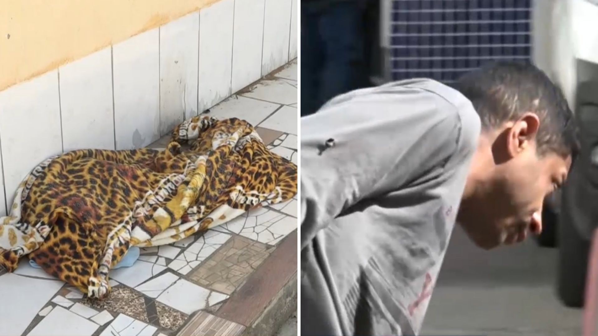 Mãe dorme em calçada após sair de casa para fugir das agressões do filho em Viana