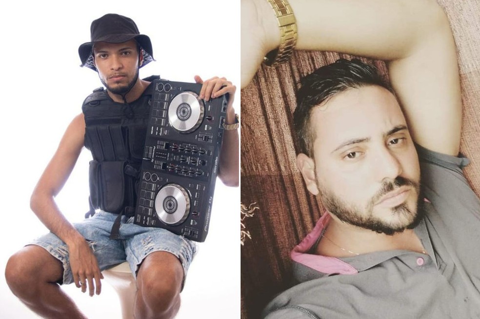 Os DJs Aléx Matos Adriano, de 28 anos; e Lorran Oliveira dos Santos, de 34, foram mortos em uma festa na Zona Oeste do Rio — Foto: Reprodução