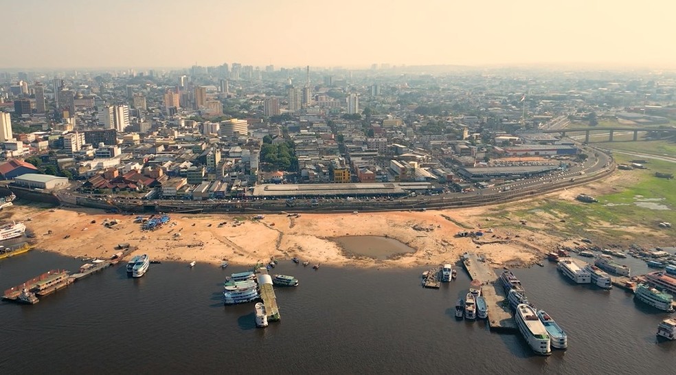 Seca em Manaus afeta Polo Industrial. — Foto: Thiago Oliver