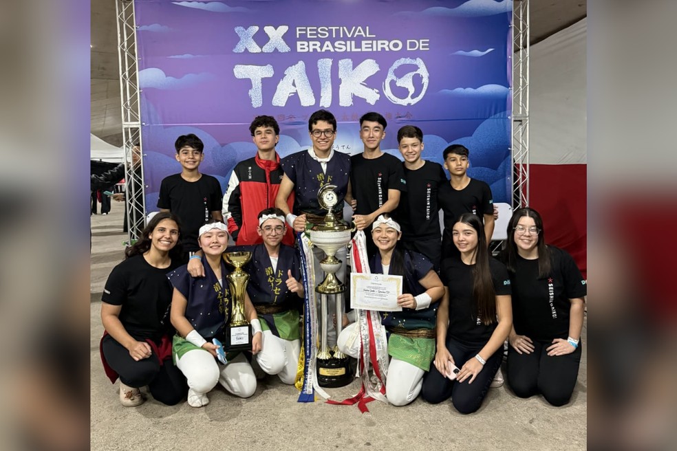 Ao vencer categoria Júnior, Seishin Daiko conquistou vaga para campeonato no Japão — Foto: Seishin Daiko/Cedida