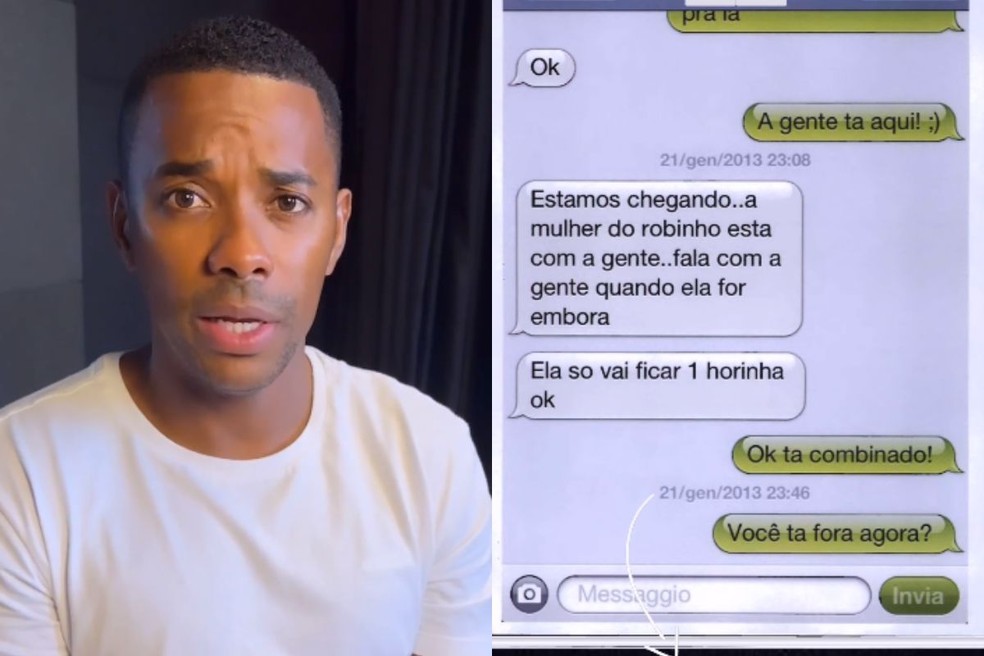 Robinho foi condenado pelo crime de estupro coletivo cometido contra uma mulher albanesa na Itália, em 2013. — Foto: Reprodução