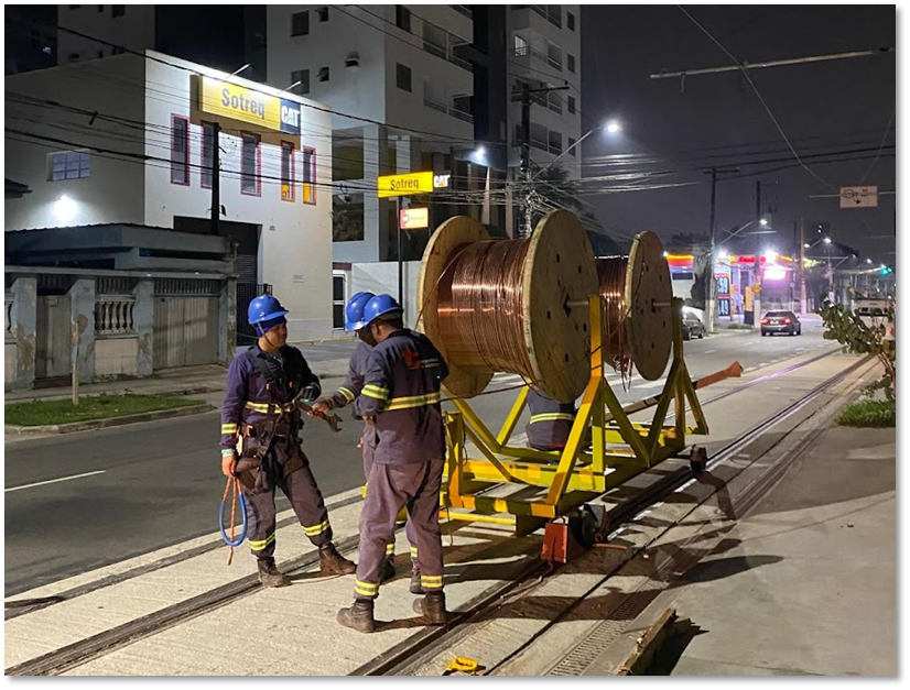 Testes para circulação da 2ª fase do VLT em Santos serão iniciados em setembro, diz EMTU