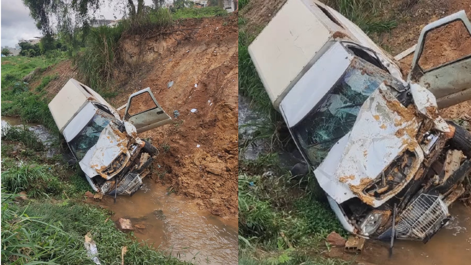 Motorista de 60 anos morre após carro cair em córrego na Grande BH