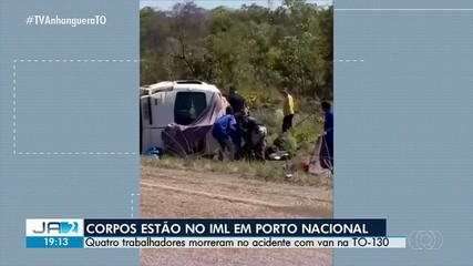 Quatro pessoas morrem em acidente com van na TO-130