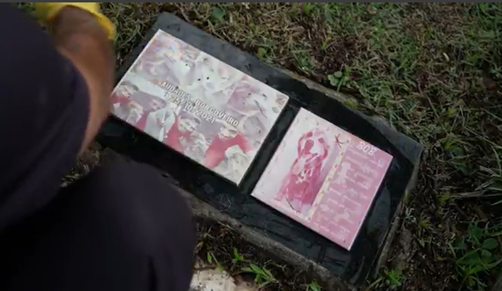 Jazigo de Bob em cemitério em São Paulo onde ele era chamado de 'coveiro' — Foto: Reprodução