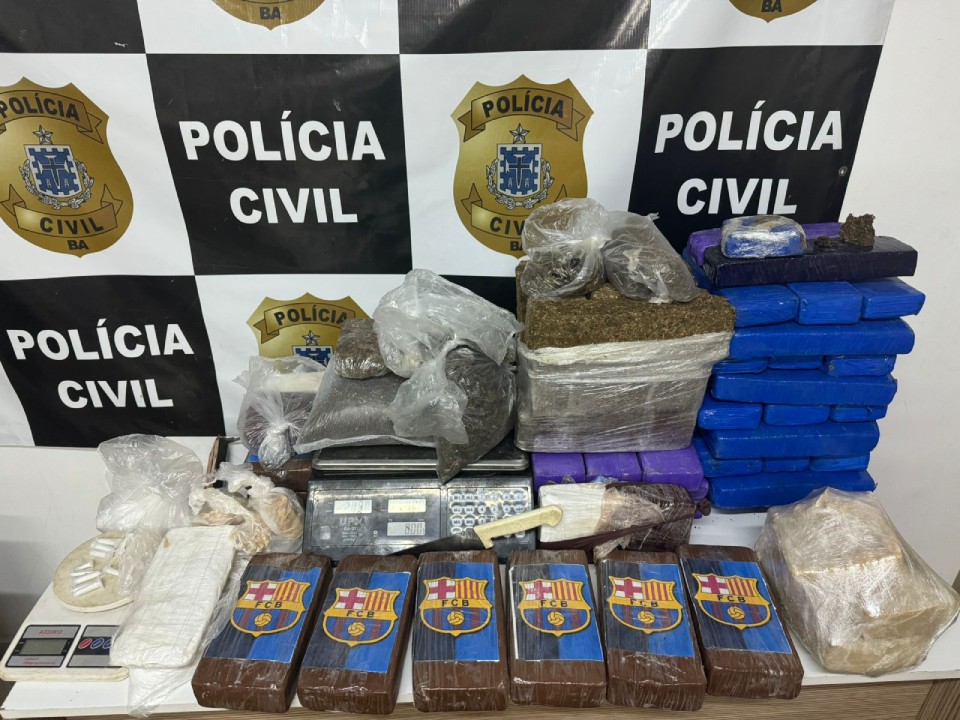 Mais de 49 kg de drogas são apreendidos em cidade da Bahia