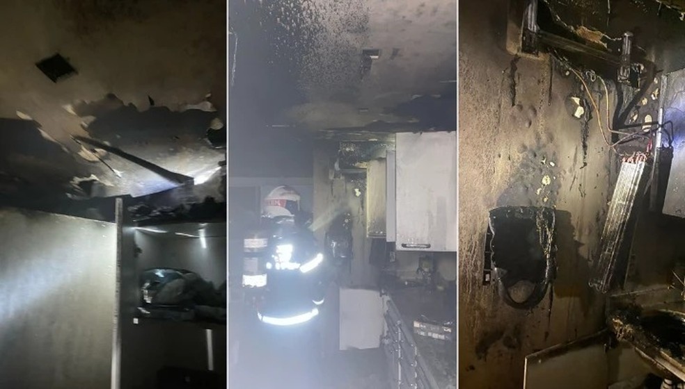 Incêndio em estabelecimento comercial no Renascença — Foto: Divulgação/CBMMA