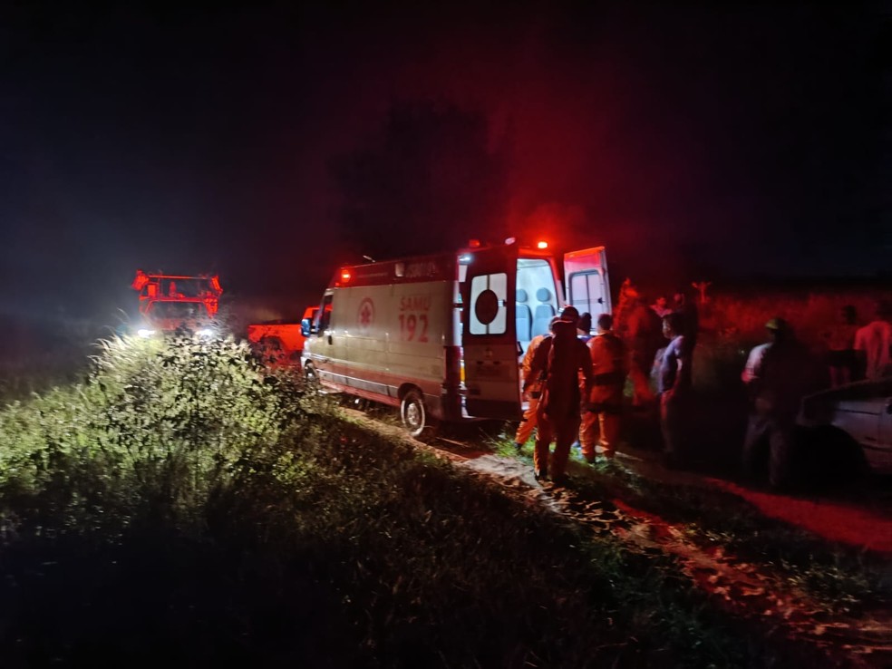 Caso foi registrado  na zona rural de Prata — Foto: Corpo de Bombeiros/Divulgação