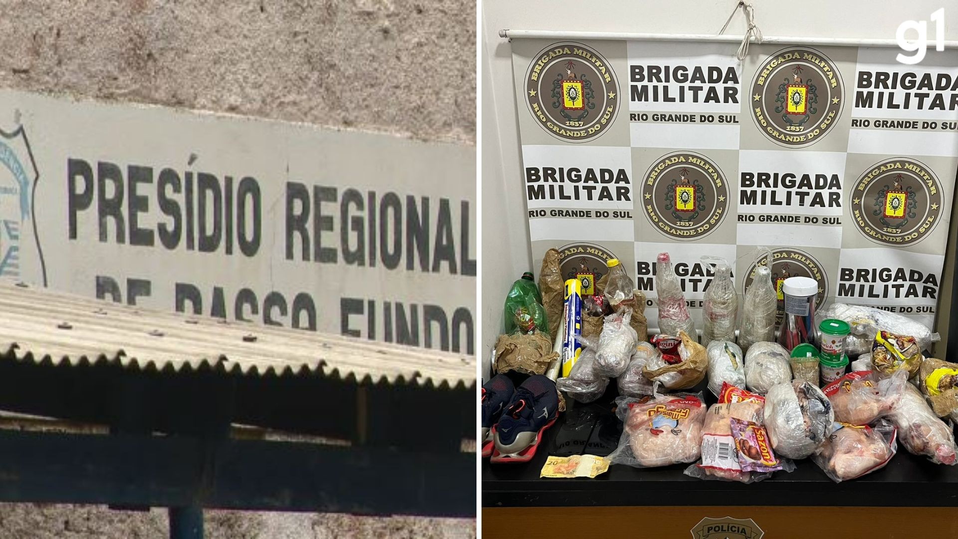 Seis homens são presos ao tentar arremessar picanha, frango e celulares para dentro de presídio no RS, diz BM