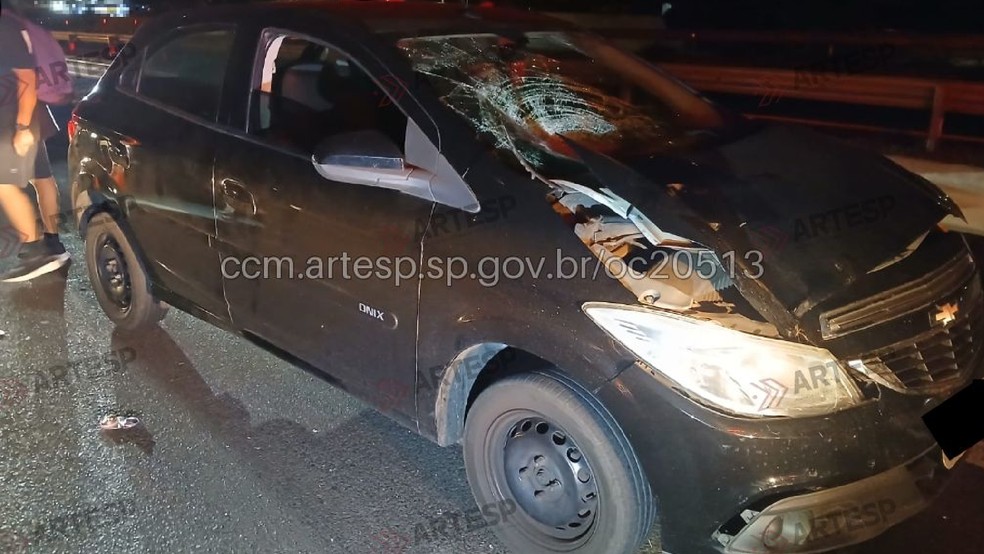 1 de 3
Uma pedestre morreu ap&oacute;s ser atropelada por um carro na noite de sexta-feira (14), no km 453 da SP-294, em Mar&iacute;lia (SP). &mdash; Foto: Artesp/Divulga&ccedil;&atilde;o