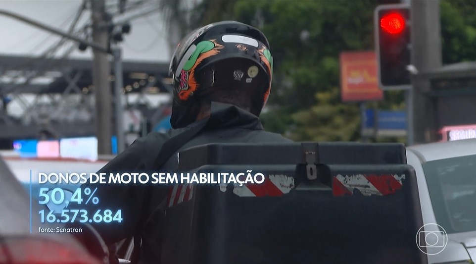 Metade dos donos de motos sem habilitação