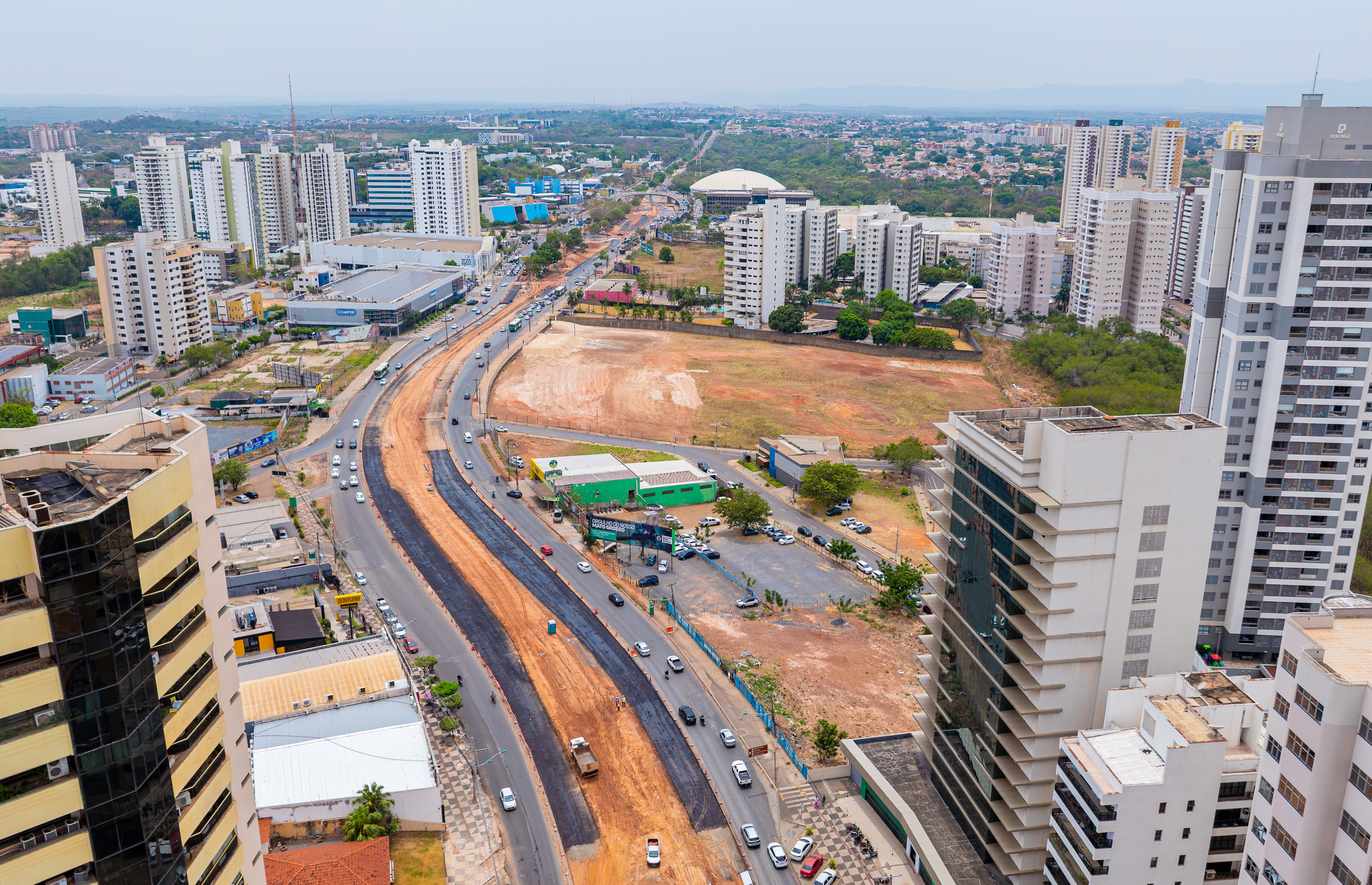 Novos pontos da Avenida do CPA são interditados em Cuiabá