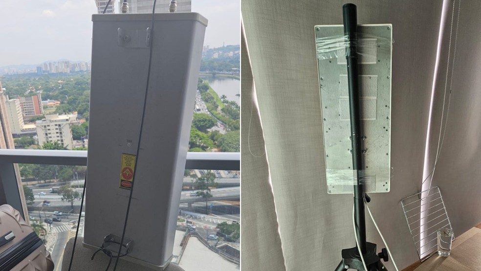 Antenas falsas usadas para disparar golpes via SMS alcançam cerca de 2 km, segundo gerente da Anatel — Foto: Reprodução/Anatel