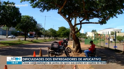 Trabalhadores de aplicativo cobram instalação de pontos de apoio em Palmas