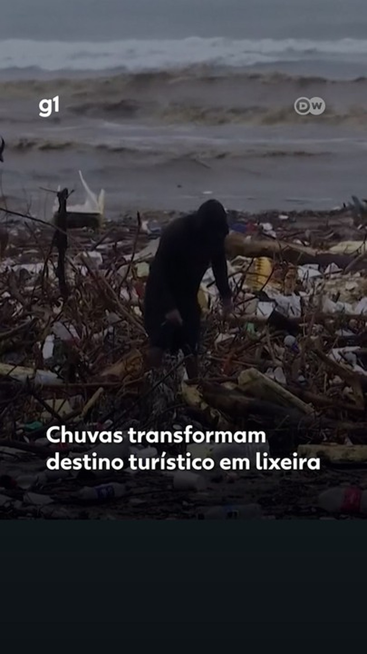 Chuvas transformam destino turístico em lixeira; veja VÍDEO