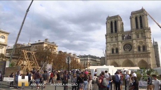 Reforma da Catedral de Notre Dame, em Paris, deve terminar em dezembro - Programa: Jornal Hoje 