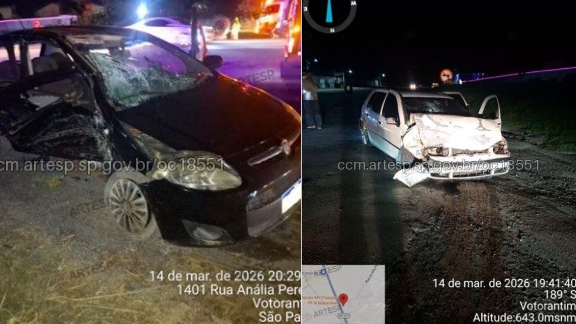 
Batida entre dois carros deixa um morto e quatro feridos em rodovia de Votorantim