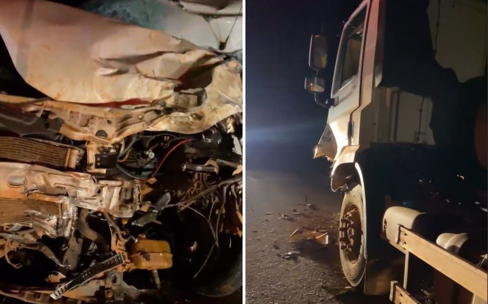 Dois homens morrem após acidente entre carro e caminhão na GO-174, em Montividiu