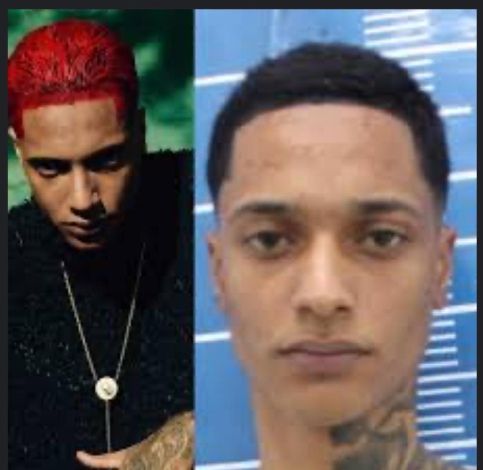 Oruam com o cabelo preto, da cor natural, já inserido no sistema prisional — Foto: Reprodução